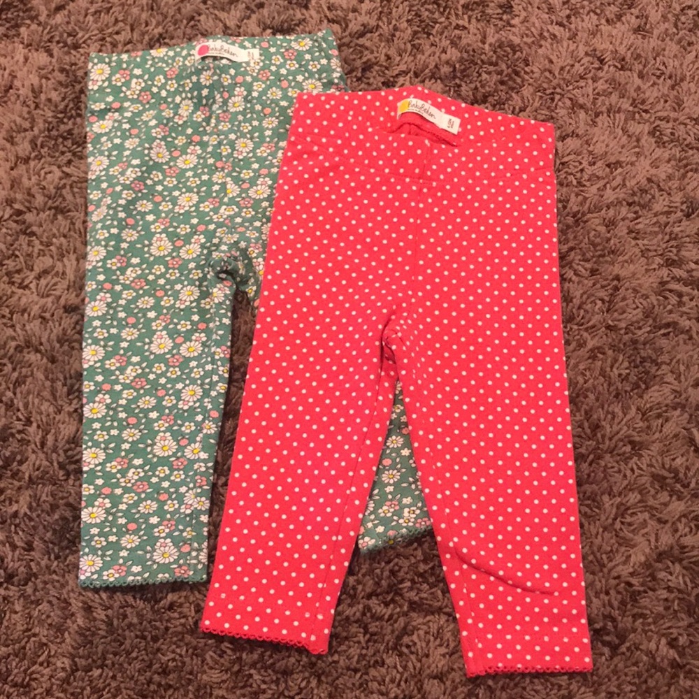 Two pairs of Baby Boden leggings// both size 6-12